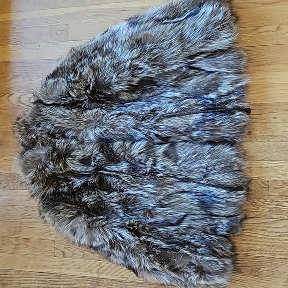Vintage Real Raccoon fur coat M - Picture 1 of 14